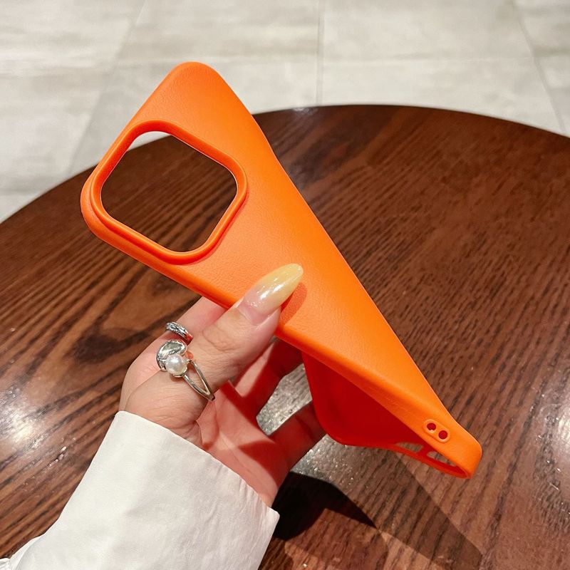 NeoGear Adatto per 16PROMAX Custodia per telefono in pelle con texture semplice e tinta unita per iPhone 11/13 Custodia protettiva antiurto in TPU_voghion.com