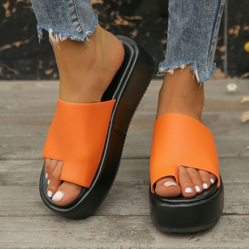 Large Size Thick Sole Women's Slippers New Set Toe Type Sponge Bottom Casual Women's Slippers_voghion.com