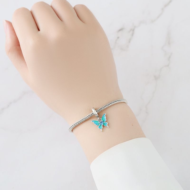 Women's Jewelry Insect Dragonfly Butterfly Firefly Charm Pendant Beads Jewelry With Bracelet Pieces White Copper Plated Silver_voghion.com