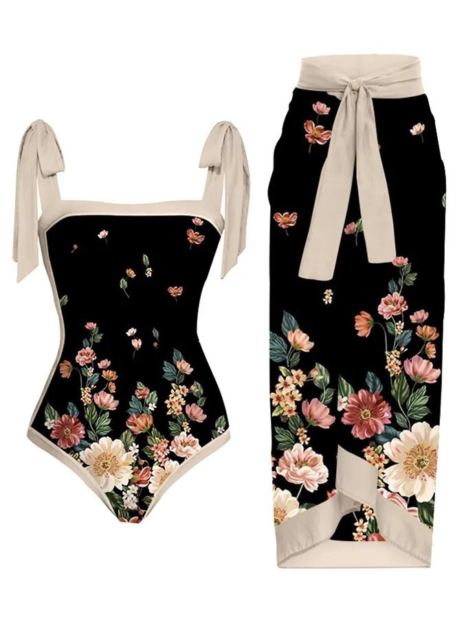 Abbigliamento da donna Nuovo costume da bagno da donna con stampa multicolore, personalità, moda, vita alta, bikini set_voghion.com