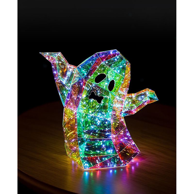 Kreative Halloween Kleine Laterne Niedliche Geister Fantasie Farbe Dekoration Atmosphäre Nachtlicht Ornament_voghion.com