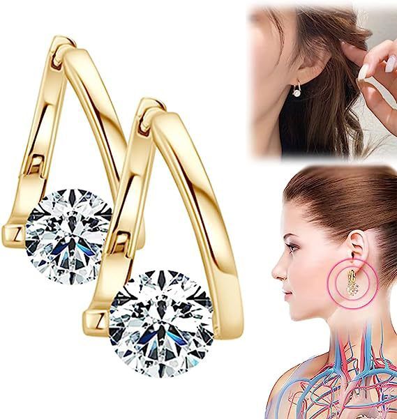 Nuovo stile Instagram coreano con temperamento irregolare, orecchini di diamanti Mosang alla moda e lussuosi_voghion.com