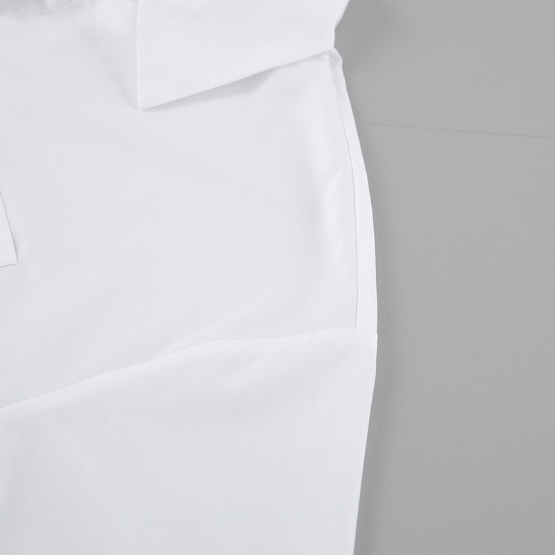 Einfaches, weißes Oversize-Hemd für Damen, lässig, modisch, Frühling und Sommer, lässig, vielseitig, mittellanger Stil für Damen_voghion.com