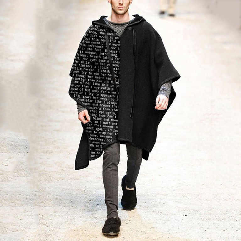 2024 Men's shawl cover, cape, woolen jacket trend_voghion.com
