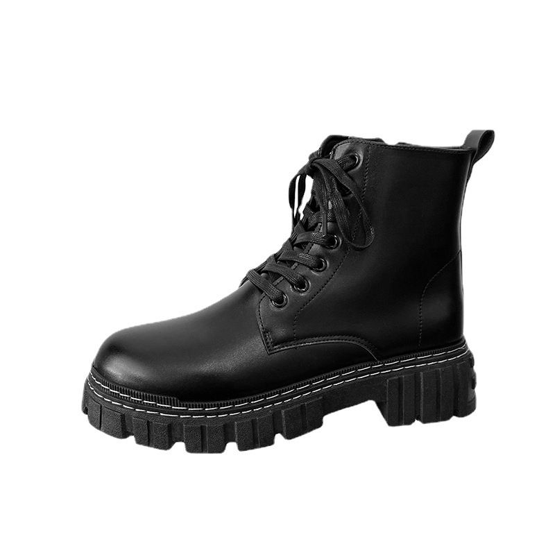 Martin British Style 2025 New Side Zipper Work Leather High Top Autumn Winter Men's Boots_voghion.com