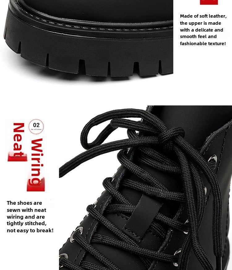 Martin stiefel männer Britischen stil high-top dicken boden höhe zunehmende werkzeug leder stiefel high-top motorrad mode stiefel 3305-R_voghion.com