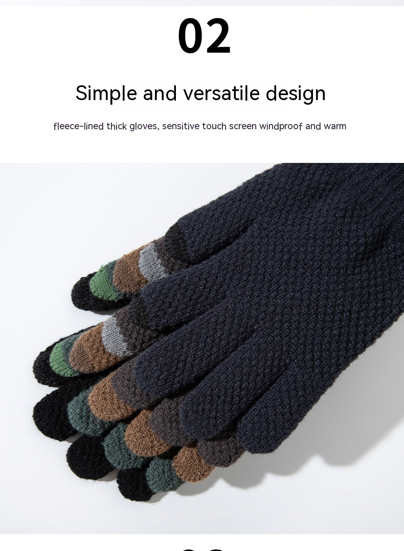 New Best-selling With Added Veet And Thickened, Versatile For Cold Resistance, Sports Cycling, Winter Warmth, Knitted_voghion.com