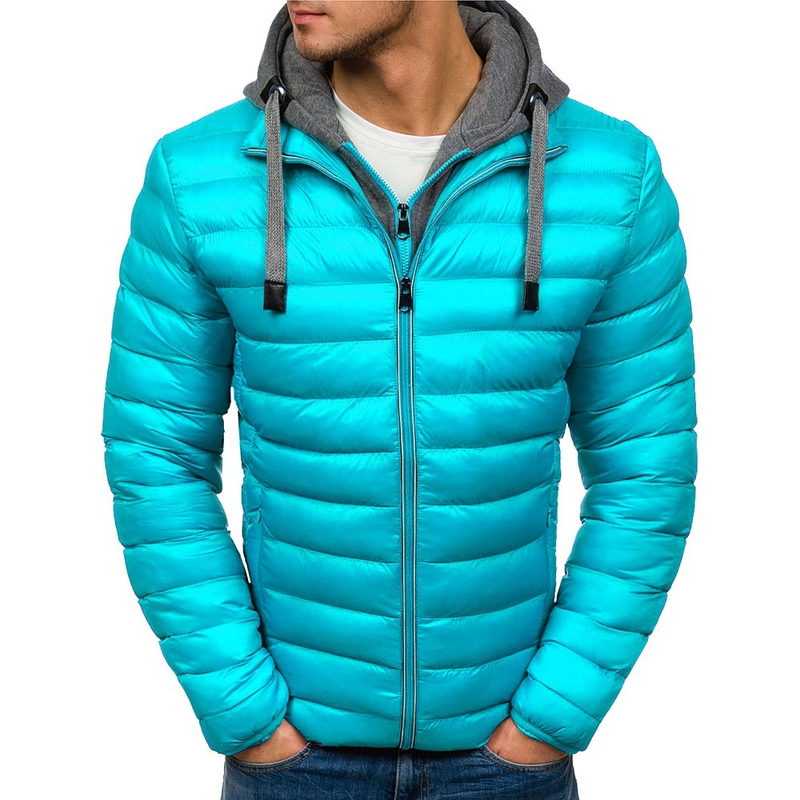 Winter double layered hooded bubble cotton jacket, men's warm jacket with Coat top_voghion.com