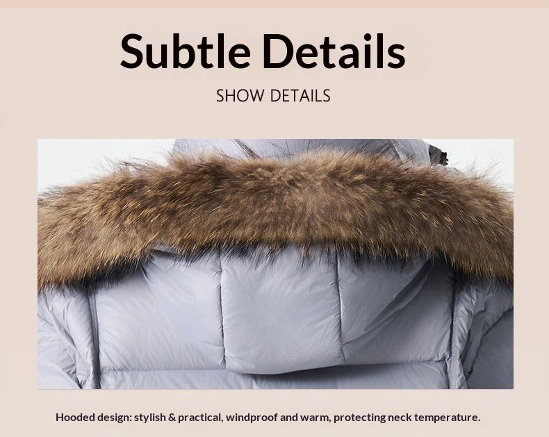Nordmann Source Factory Winter New Fur Collar Hat Down Jacket Detachable Fashion Large Size Thickened Elegant Coat Trendy_voghion.com