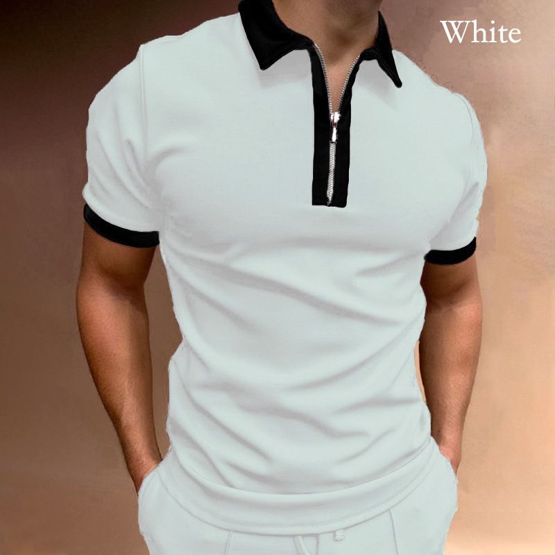 2025d OL New Style Top Spring Summer T-Shirt 2024 Zipper Shirt O Color Block P Men_voghion.com