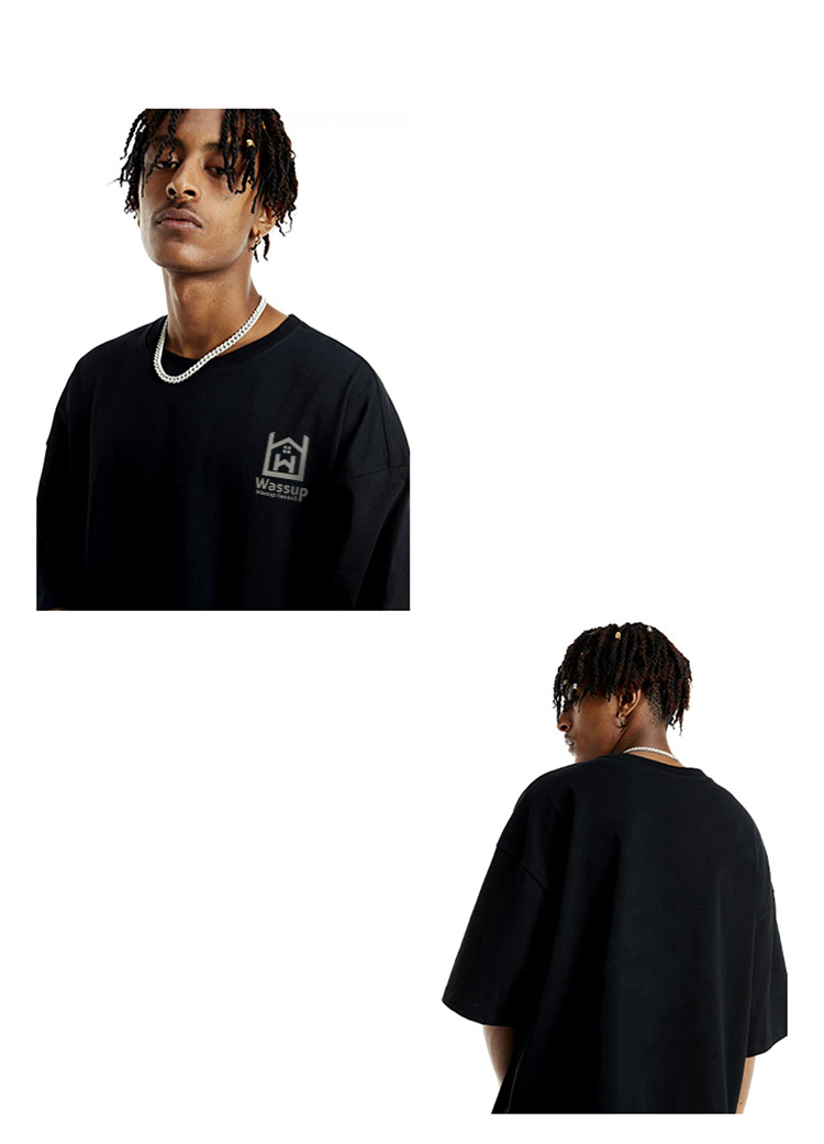 Ropa de hombre Camiseta de manga corta para estudiantes masculinos y femeninos Vestido de pareja de estudiantes de algodón grueso de media manga_voghion.com