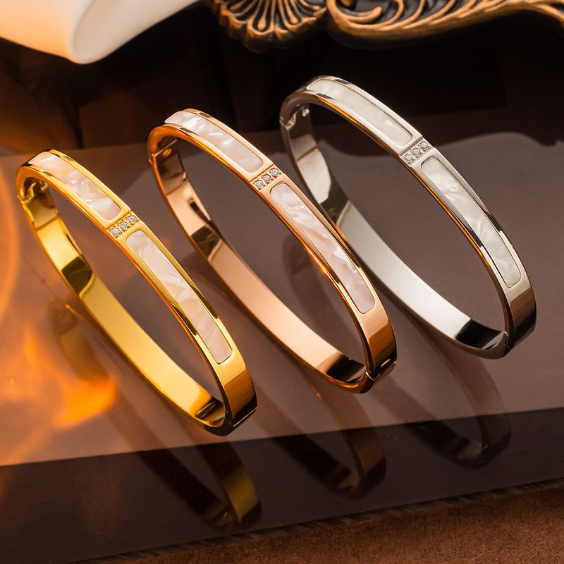 shell Bracelet Rose Gold Titanium Steel Simple And Versatile Fashion Net Red Style_voghion.com