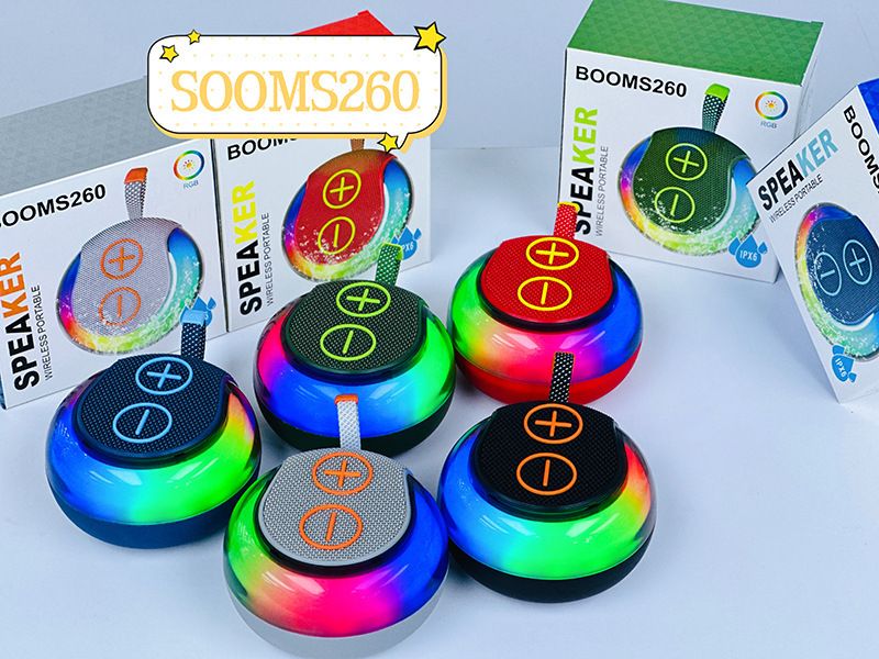 Handheld portable outdoor mini home RGB light effect subwoofer card insertion Bluetooth small speaker boom 260_voghion.com
