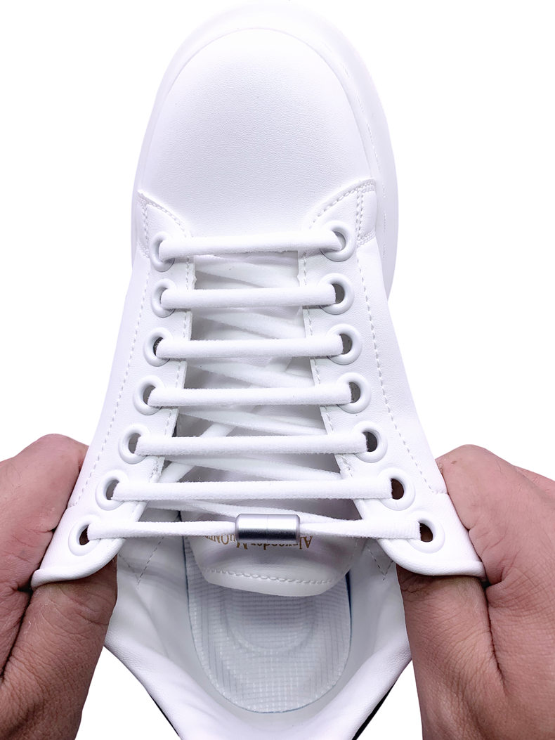 1 Paar elastische faule Schnürsenkel ohne Krawatte, Turnschuhe, flache Schnürsenkel für Kinder und Erwachsene, schnelle Schnürsenkel, passend für alle Schuhe, Freeshipping_voghion.com
