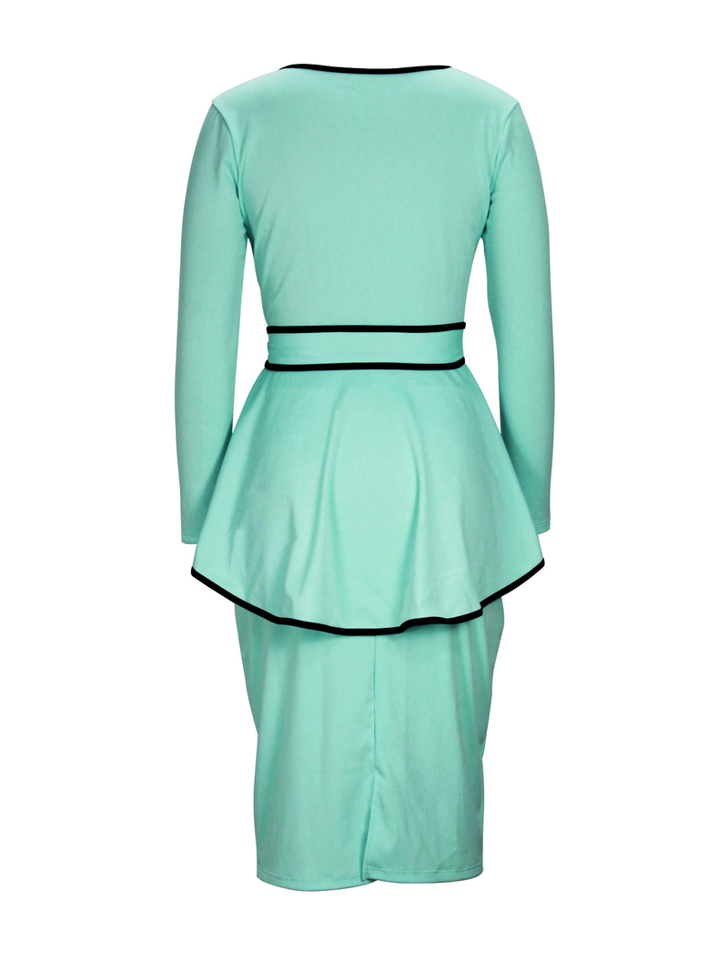 Set da donna in due pezzi con gonna irregolare, sexy ed elegante, con gonna flangiata e gonna divisa_voghion.com