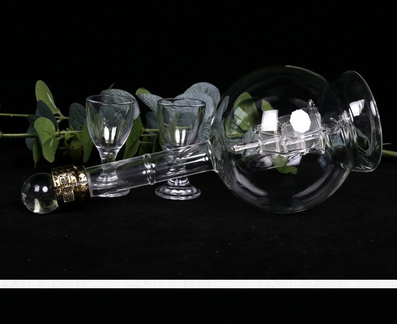 Nuova bottiglia di vino vuota, piccola e sigillata, in vetro trasparente per ammollo del ginseng, creativa e artigianale, per liquori_voghion.com