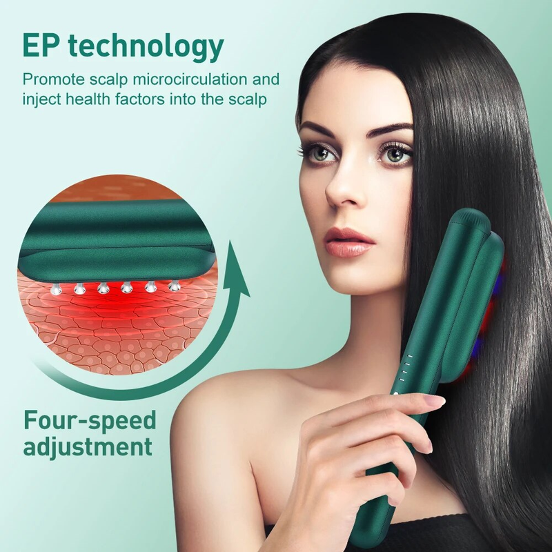 2023 New RF hair grooming comb Intelligent micro-current infrared vibration massage comb hair grooming comb_voghion.com