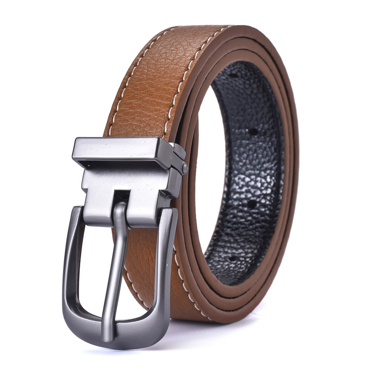 New Unisex Belt for Men and Women, Casual and Versatile, Minimalist Black Slim Belt, Korean Version Retro Needle Buckle Jeans with Student Trend_voghion.com
