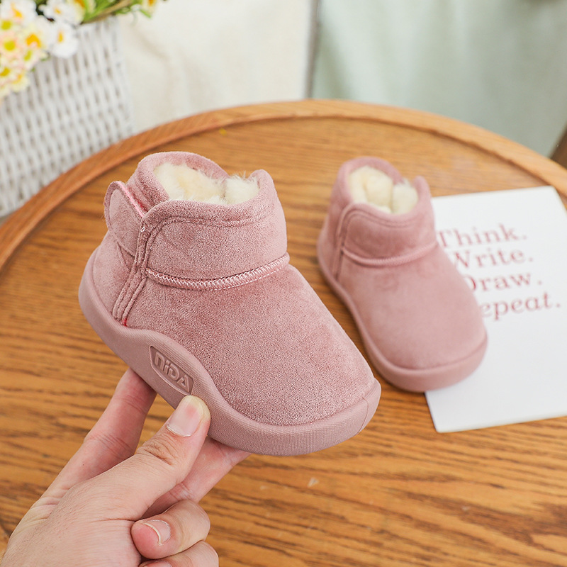 Kinderschoenen Katoenen winterschoenen Wandelschoenen voor baby's Sneeuwschoenen met zachte zolen Verdikte katoenen kinderschoenen Klittenband_voghion.com