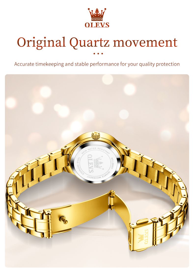 OLEVS 3650 Orologio da donna elegante, orologio al quarzo di lusso, orologio da donna con bracciale, automatico, luminoso, impermeabile e digitale, con data_voghion.com