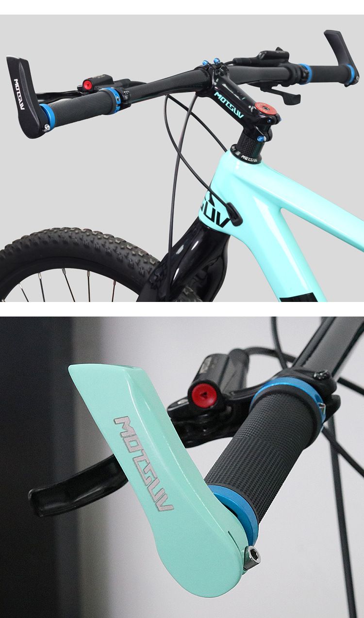 Bicycle Aluminum Alloy Mountain Road Bike Fixed Gear Colorful Grips Horn Handlebar Set Accessories_voghion.com