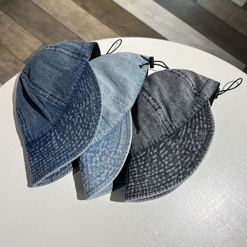 Cappello da sole estivo anti-ultravioletti da donna, con berretto in denim, semplice e versatile, nuovo cappello da pescatore_voghion.com