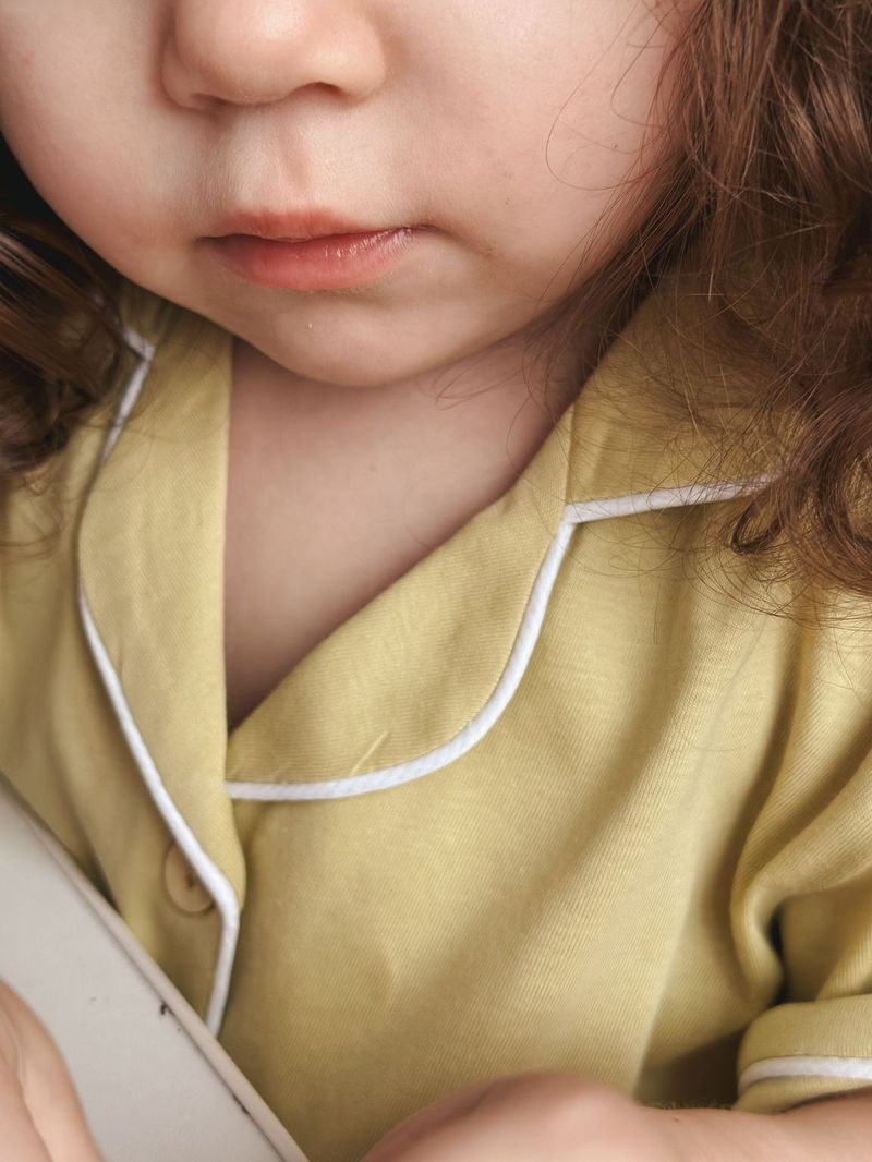 2024 Abbigliamento per bambini danesi per la casa Tuta casual per genitori e figli Tuta estiva con aria condizionata Pigiama in cotone per bambini_voghion.com