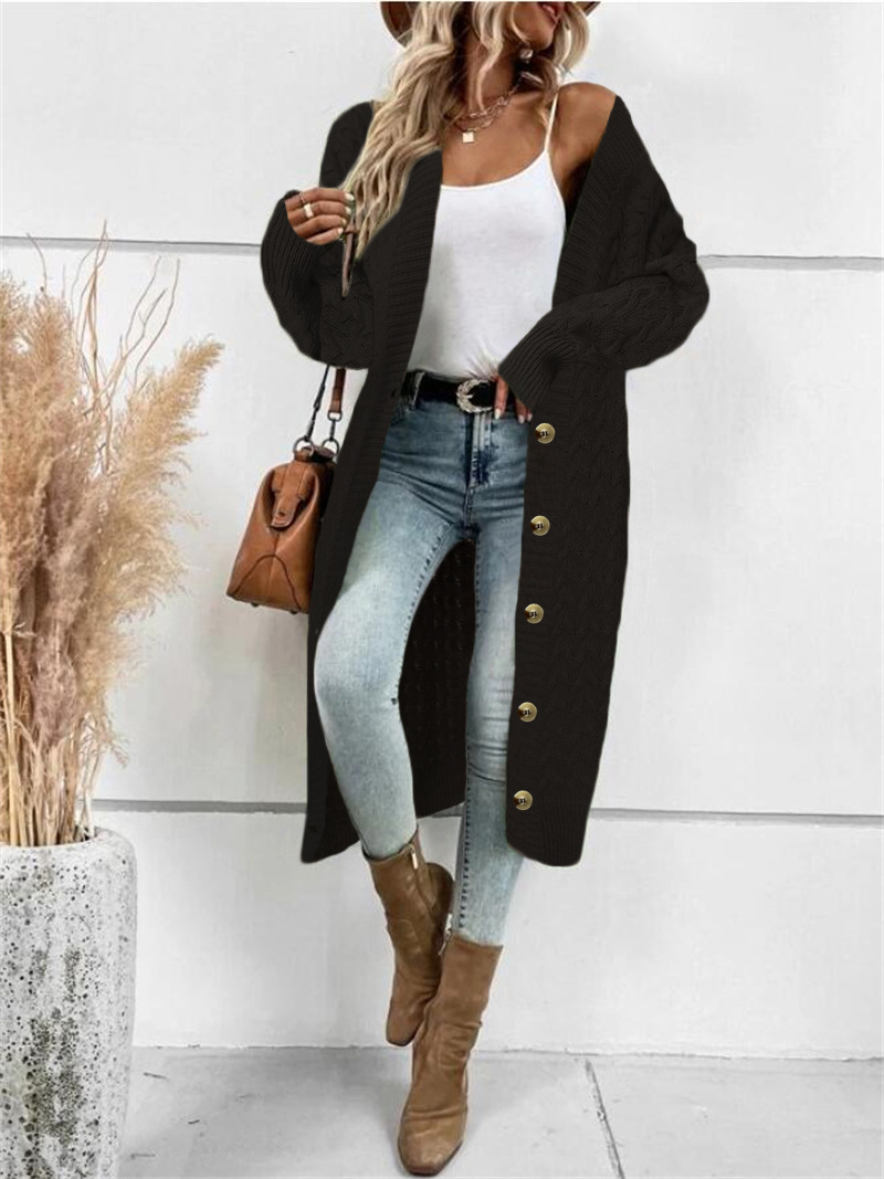 Damen-Strickjacke mit lockerem Pullover und Mantel_voghion.com