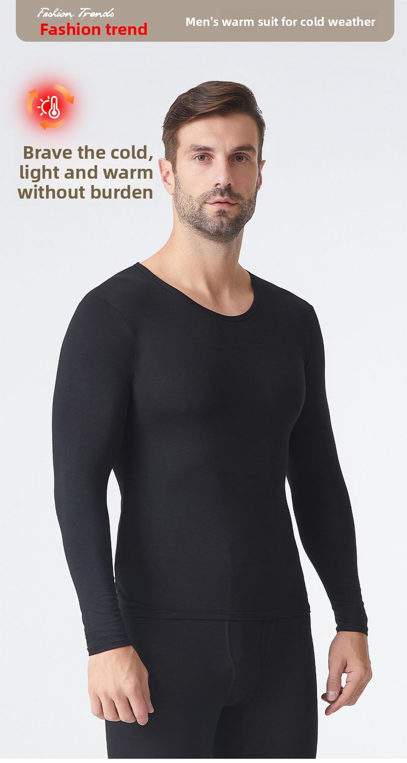 Men's Thermal Underwear Thin Top And Pants Autumn Clothes Set For Men_voghion.com