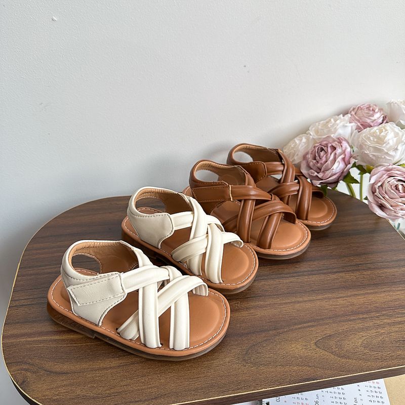 Sandali estate 2025 nuovi bambini principessa alla moda bambine suola morbida neonato scarpe romane_voghion.com