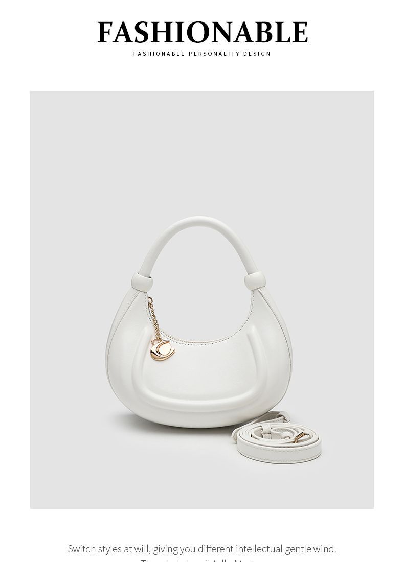 CHARHP&KEJNT Hailey Diary Crescent Women's Small Handbag Single Shoulder Crossbody Bag_voghion.com