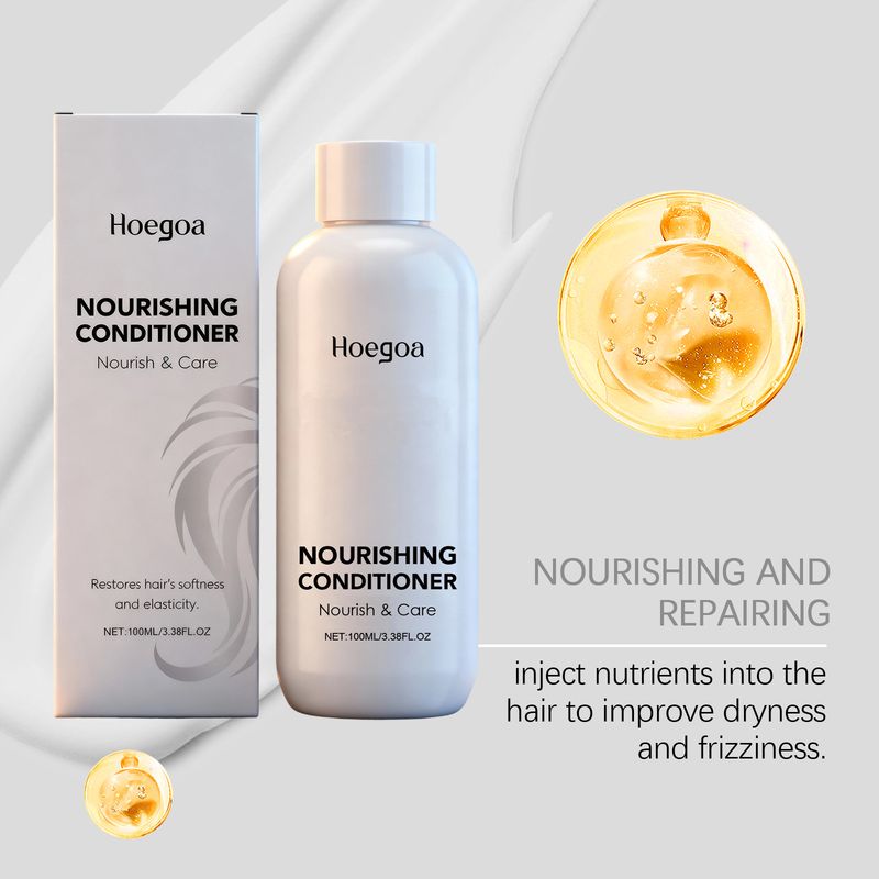 HOEGOA Conditioner Daily Care For Dry And Frizzy Moisturizing Smooth Shiny Fragrant Hair_voghion.com