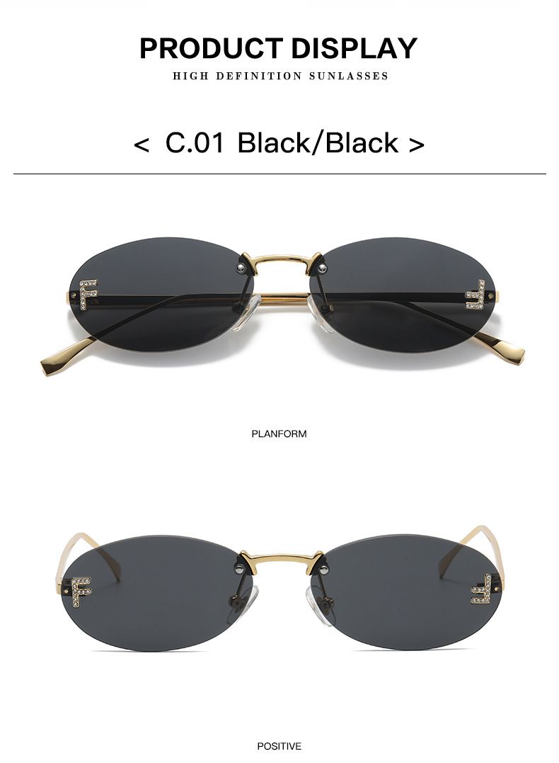 Fashion Fashion Big Square Sunglasses Women Brand Pilot Clear Sun Glasses Female Oversized Half Frame Shades Eyewear Rimless_voghion.com
