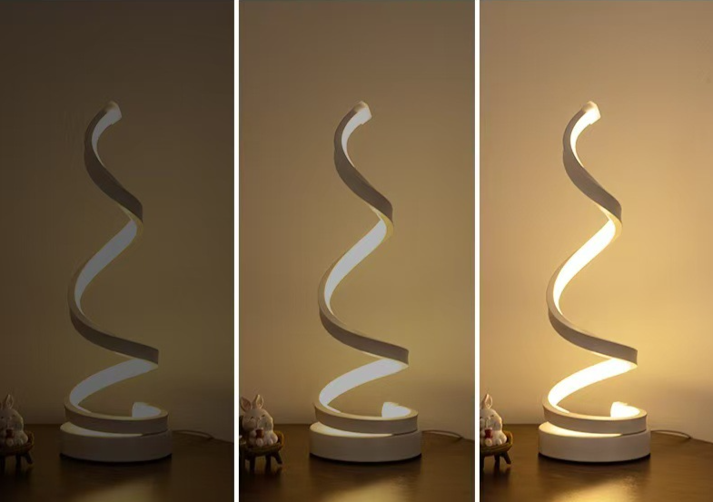 Small Whirlwind Spiral Decorative Atmosphere Table Lamp Modern LED Bar Creative Warm Romantic Bedside Night Light Gift_voghion.com