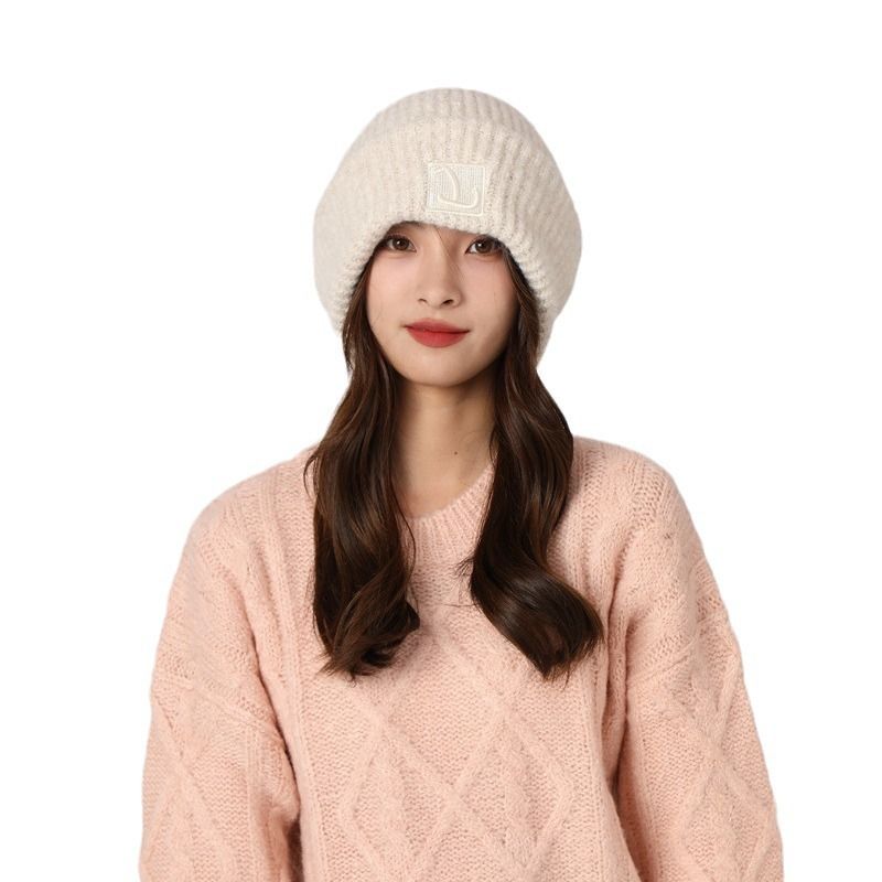 2023 new knitted autumn winter warm windproof and proof skiing couple cold with wool hat for women_voghion.com