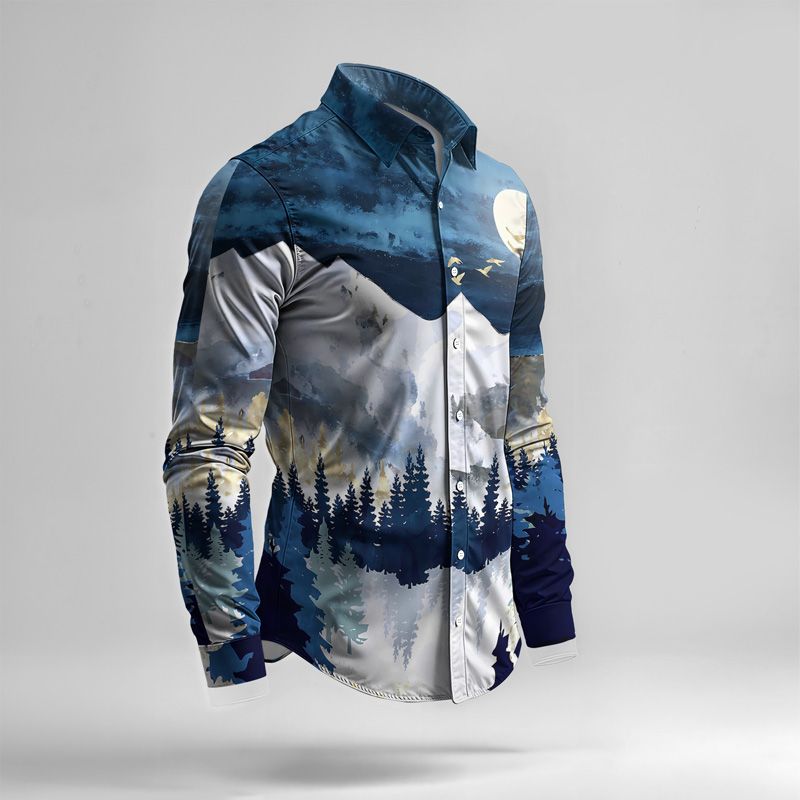 Camicia da uomo semplice, modello monopetto, con risvolto, nuova moda quotidiana, casual, comoda e ampia, da lavoro_voghion.com