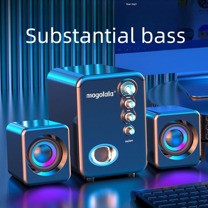 Desktop-Computer für Zuhause und Büro, Bluetooth-Lautsprecher mit großer Lautstärke, kabelgebundener kleiner Lautsprecher, Subwoofer_voghion.com