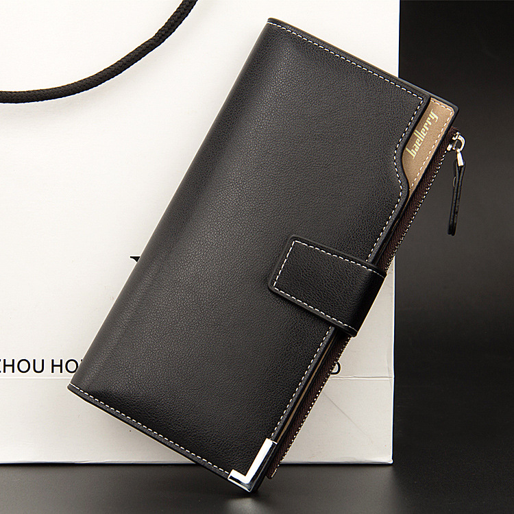 BAELLERRY Wallets, New Arrivals, Large Capacity Men's Long Wallets, Business Youth Wallets, Fashionable Zipper Handbags._voghion.com
