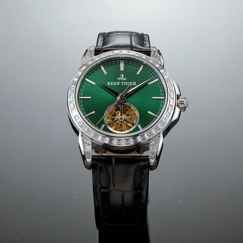 Rufteiger Außergewöhnliche Meister Vollautomatische Volldiamant Große Marke Mechanische Uhr_voghion.com