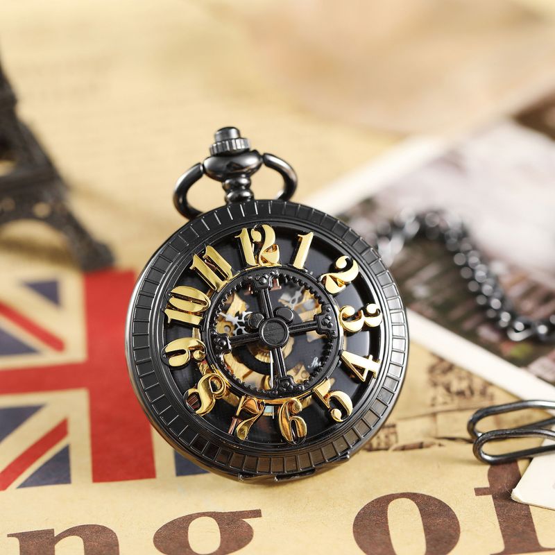 Geschenk Trendy Quirky Hollow Bone Style Digitale Taschenuhr_voghion.com