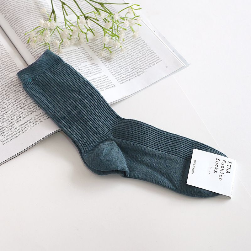 0099 Meias longas de algodão femininas estilo coreano de outono_voghion.com