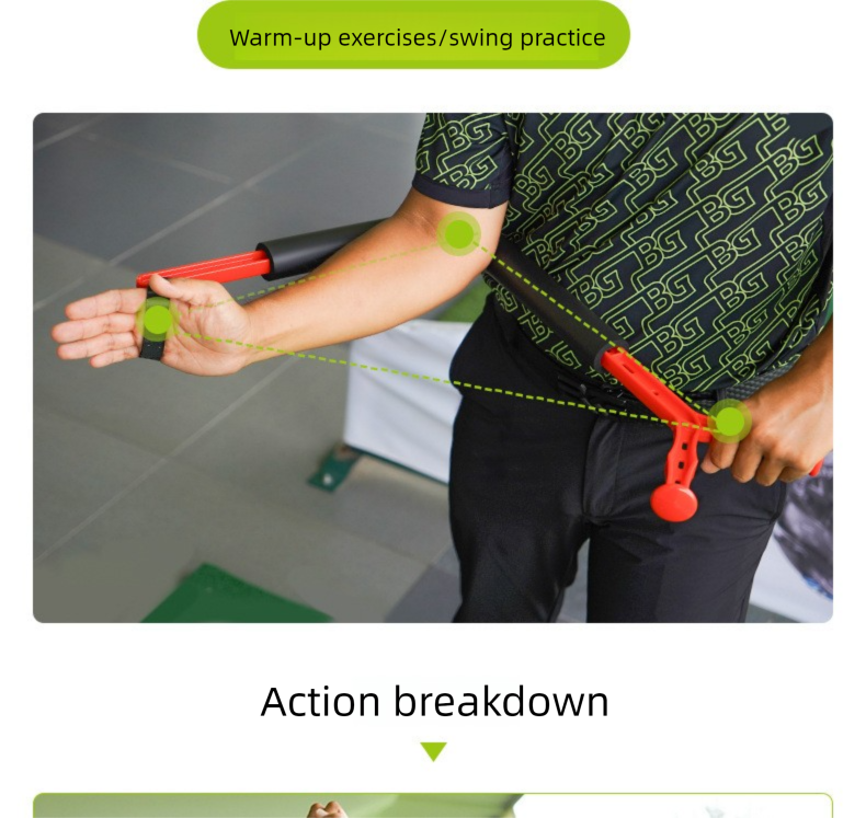 Golf Supplies Rotator Device Auxiliary Trainer Accessories Swing Training Rod Indoor Practice Stick_voghion.com