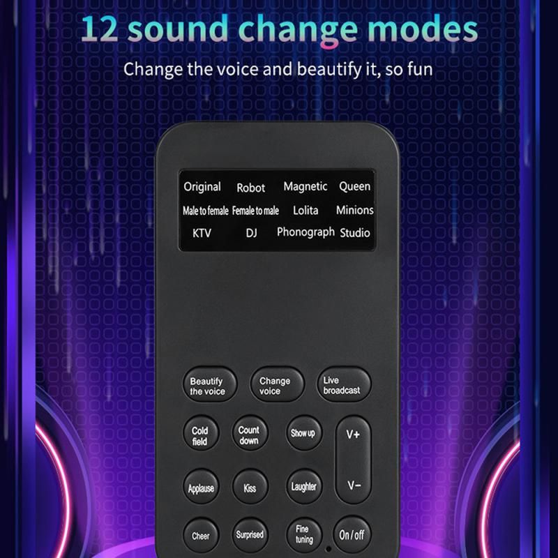 Nuovo mini modulatore portatile a 8 canali con funzioni vocali regolabili, scheda audio per telefono e computer, microfono._voghion.com
