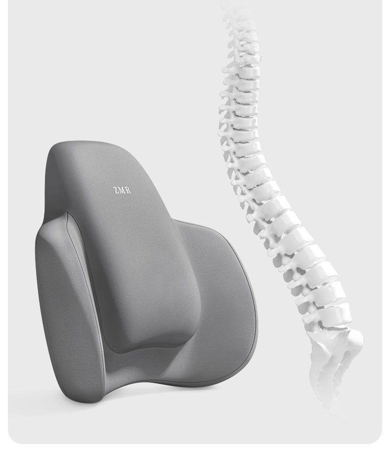 Coussin de siège de voiture, appui-dos pour poste de travail, support de taille, oreiller lombaire de bureau_voghion.com