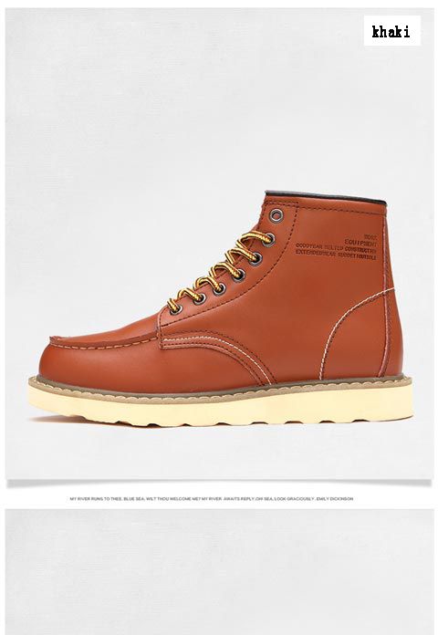 Martin boots męskie wiosenne i jesienne brytyjskie styl amerykańskie retro krótkie buty, skórzane buty robocze, wysokie cholewki_voghion.com