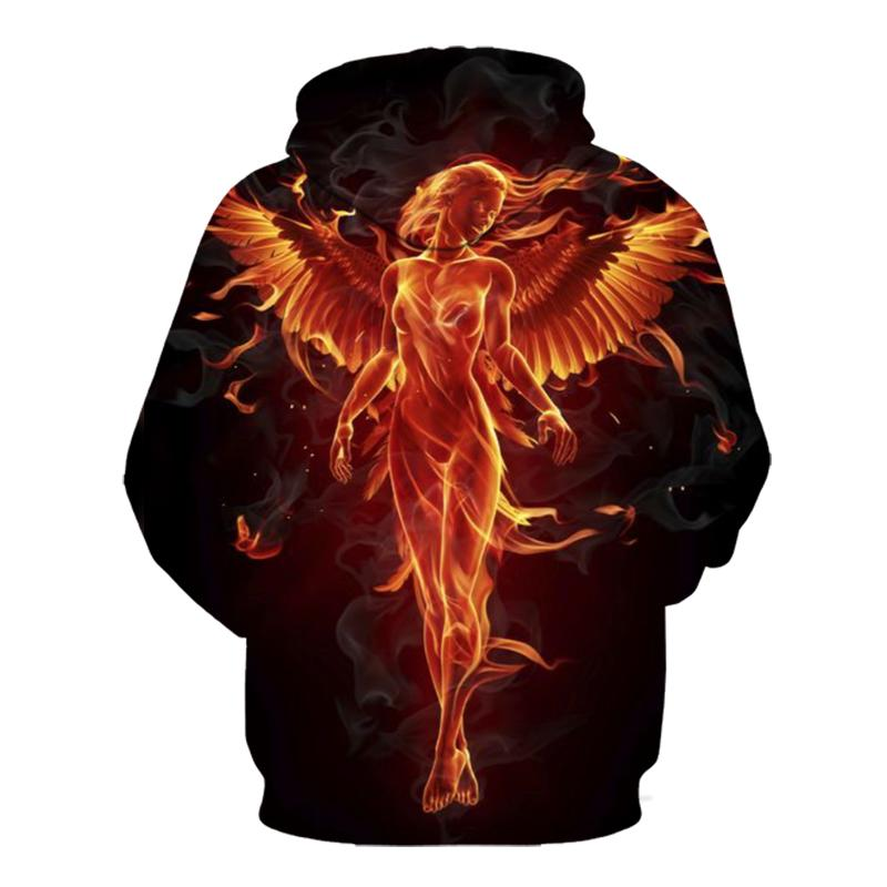2020 Nuovo colorato Flame Hoodie 3d Felpa Uomo/Donna Con Cappuccio Autunno E Inverno Cappotto Uomo Abbigliamento Divertente Giacca Nera_voghion.com