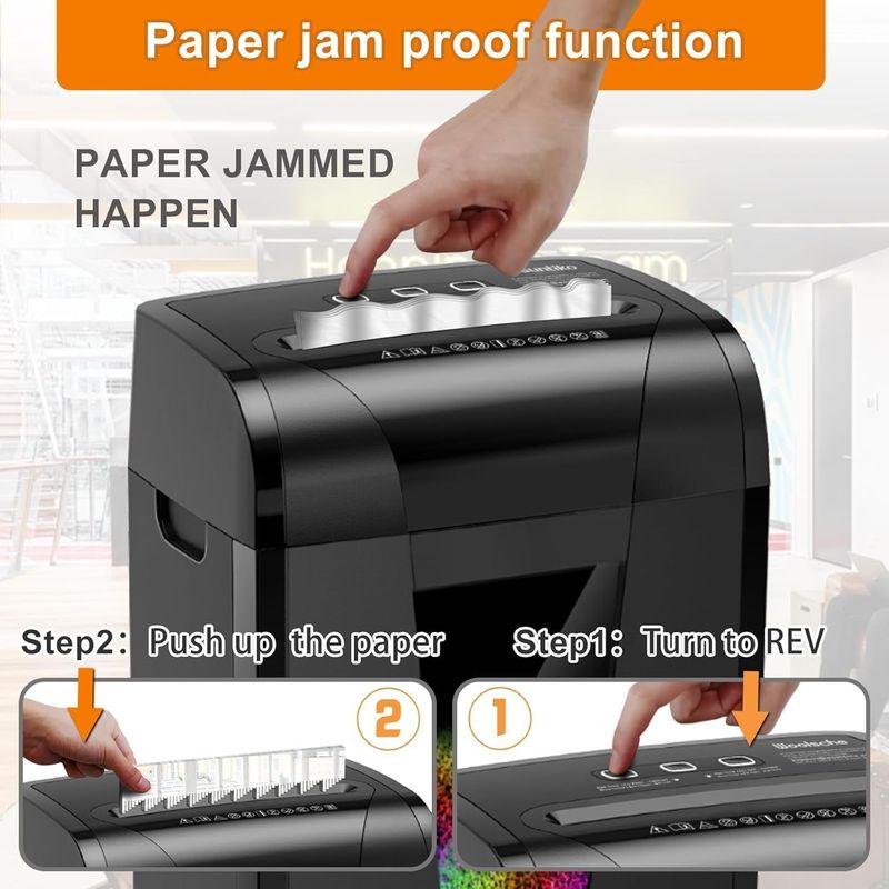 Woolsche Paper Shredder, 18-Sheet Cross Cut With 18 Liters Pull Out Bin, P-4 Security Level, Shred Paper And Credit Card, Durable&Fast With Auto Jam Proof System Shredder For Office_voghion.com