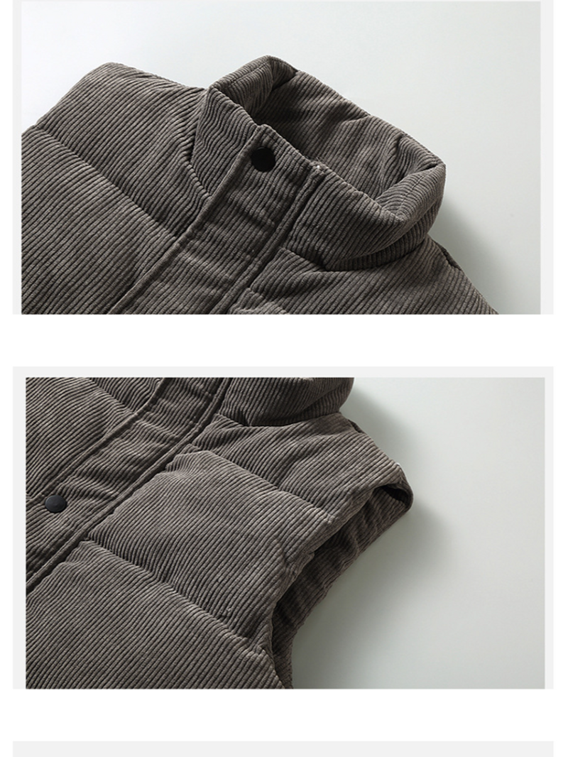 Corduroy Men's Autumn And Winter New Student Loose Short Thickened Cotton Top Vest Wholesale_voghion.com