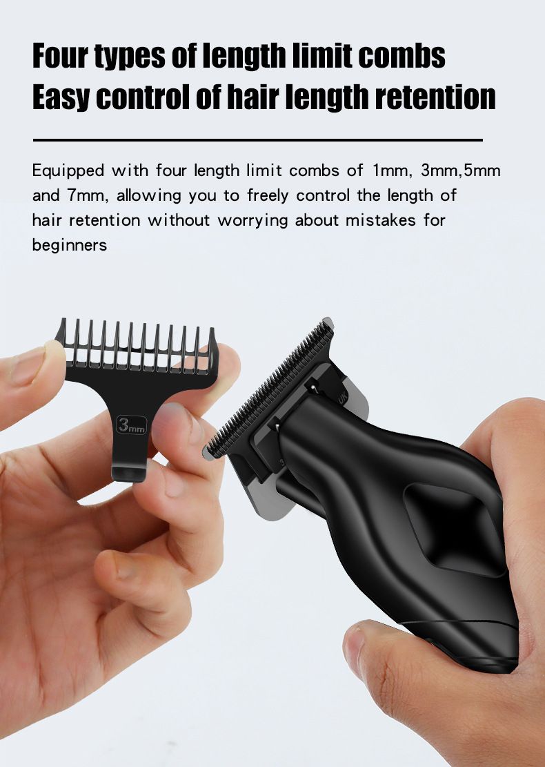 Professional Hair Clipper – High-Power USB Rechargeable, Self-Sharpening Stainless Steel Blade, Ultra-Quiet 36dB For Bald Fades & Hair Carving_voghion.com