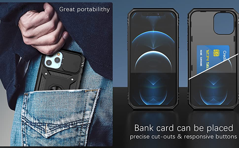 Coque pour iPhone 14 13 12 11 Pro Max X Max 8 Plus Coque robuste avec caméra Rotation à 360 degrés Béquille robuste Shockpro_voghion.com